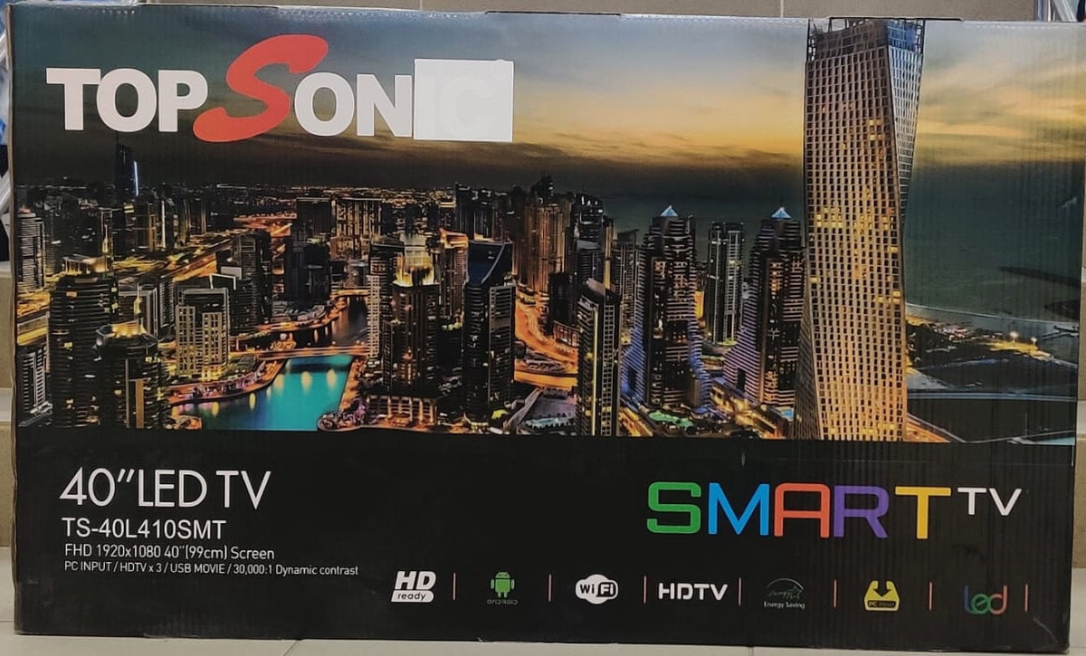 TOP SONIC Television 40" TS-40L410SMT Smart TV LED