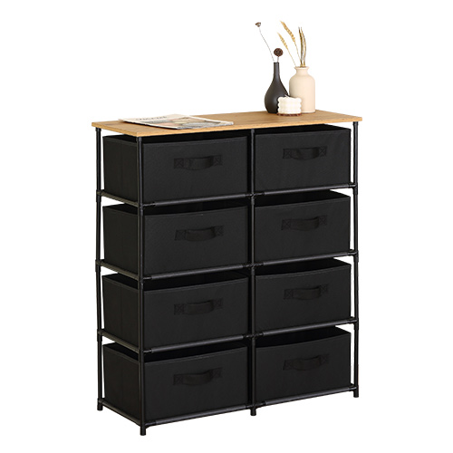 MUTBERG Storage Cabinet 8 Fabric Drawers Steel Frame 30" X 11.8" X 35" HJF-SHSNJ763089-4