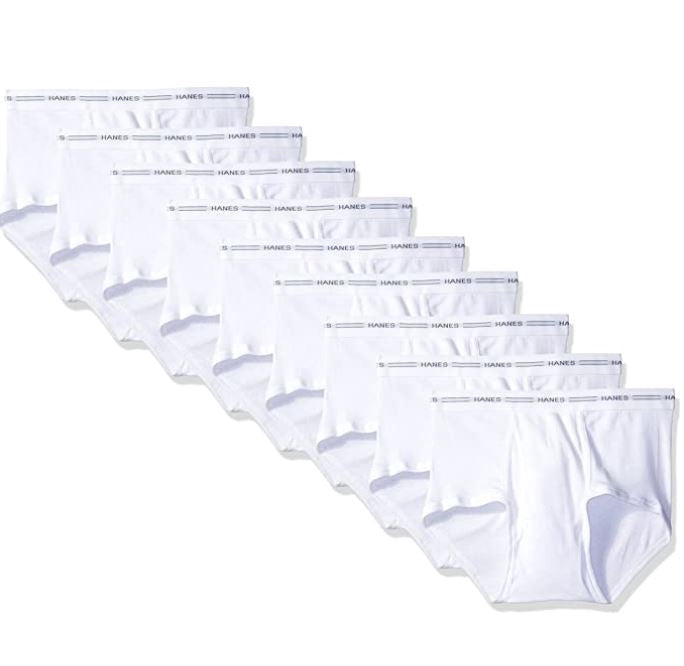 HANES Men Underwear Brief White 9PACK Tagless