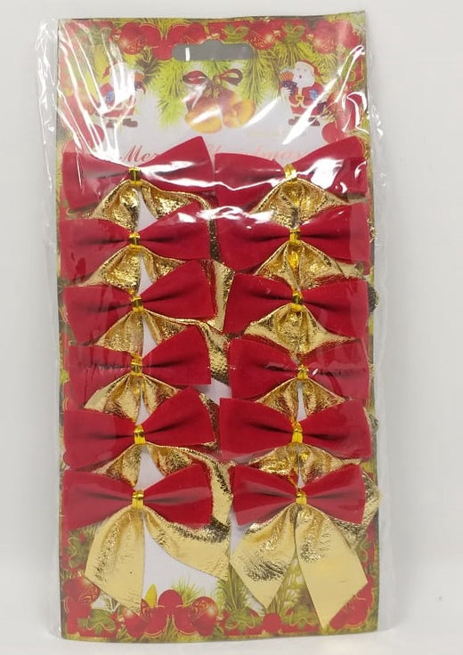 Christmas Decorations Bows LY246 Small 12PCS Pack