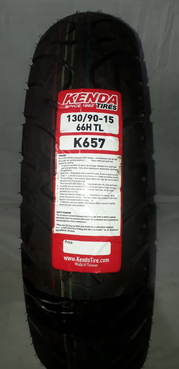 KENDA M/CYCLE Tyres 130/90-15 Back K657 66H Tl