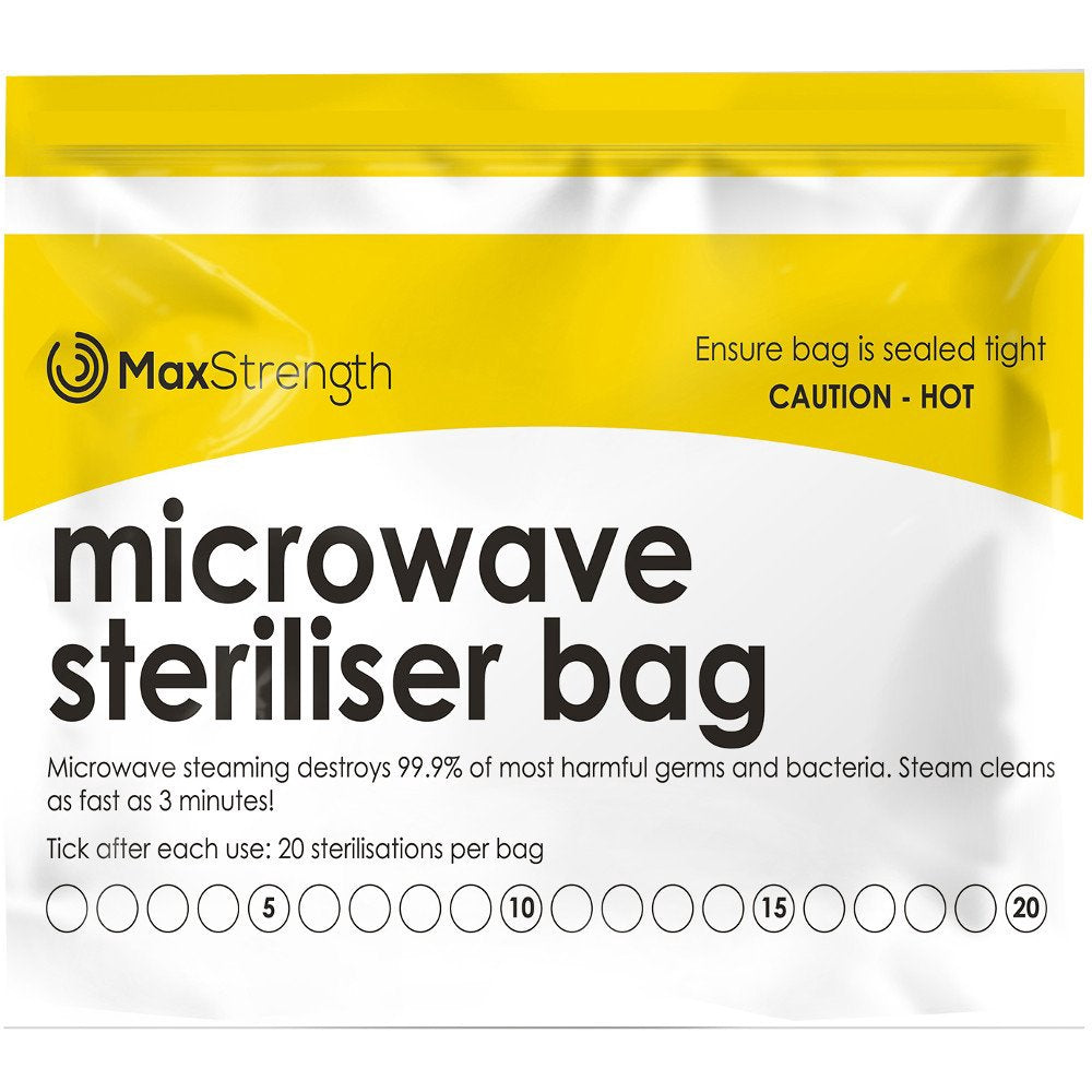 Baby Microwave Sterilizer Bag Max Strength 20PCS (20 Use Per Bag)