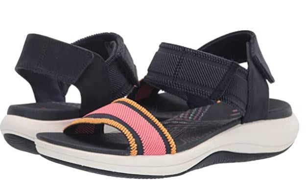 CLARKS Footwear Women's Mira Sea Sandal Navy Multi
