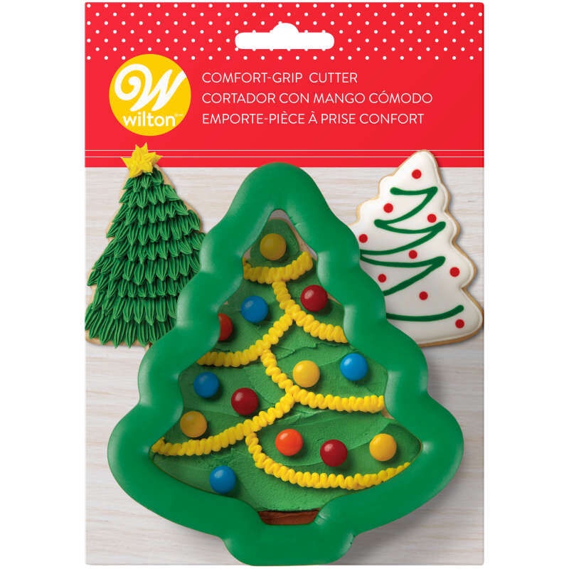 WILTON Baking Cookie Cutter Large Christmas Tree COMFORT-GRIP 2310-604