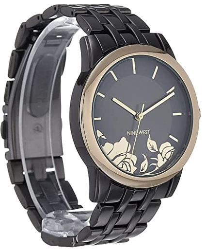 NINE WEST Watch Women Bracelet Dark Grey 1579FLGT