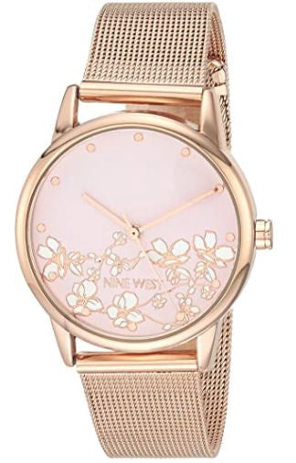 NINE WEST Watch Women's Bracelet Floral Dial 2428FLRG