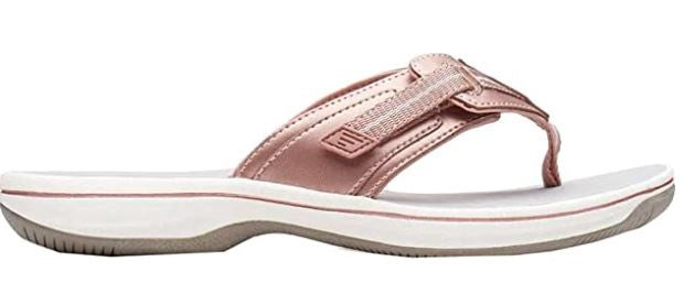 CLARKS Footwear Women's Brinkley Jazz FLIP-FLOP Rose Gold