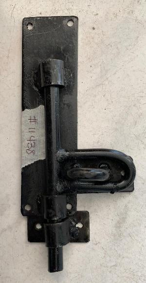 Tower Bolt 6" Padlock Type Black Heavy Local