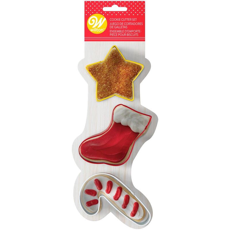 WILTON Baking Cookie Cutter 3PCS Set Holiday 2308-7569