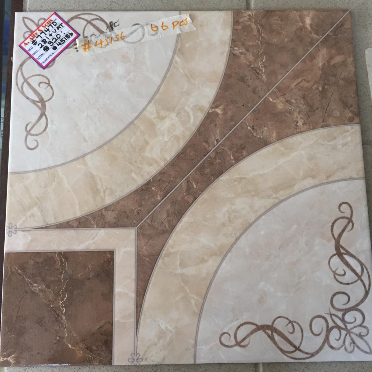 Tile Ceramic 18X18 N/SKID #45156