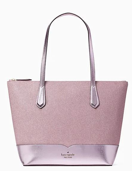 Bag Kate Spade New York Satchel Lola Glitter Rose Pink