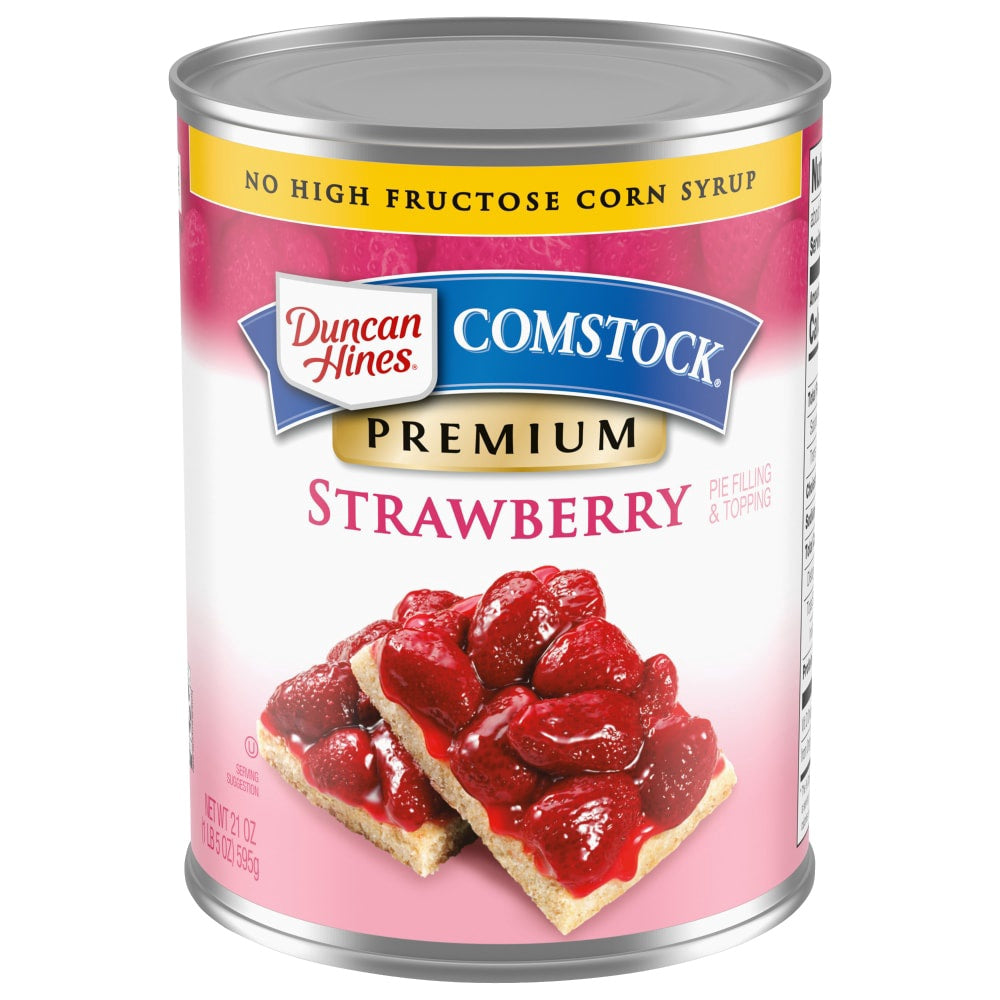 DUNCAN HINES Comstock Strawberry Pie Filling & Topping 21OZ 595G
