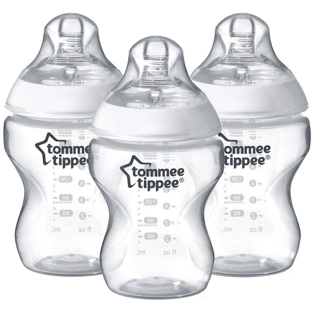TOMMEE TIPPEE Baby Bottle Closer to Nature Flow, 9 Ounce, 3 Count