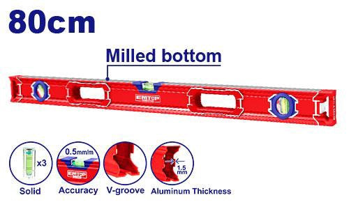 EMTOP Level 80CM ESLL28001 Spirit Level