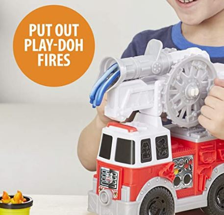 PLAY-DOH Toy Wheels Firetruck with 5 NON-TOXIC Colors Water Compound