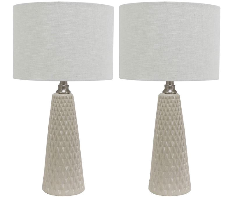 DECOR THERAPY Table Lamp MP1629 /MP1631 Jameson Ceramic Set of 2