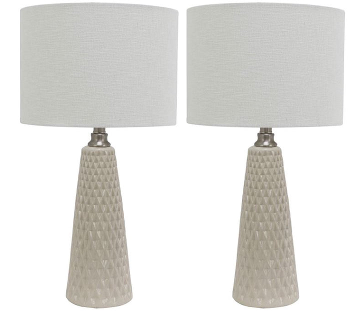 DECOR THERAPY Table Lamp MP1629 /MP1631 Jameson Ceramic Set of 2