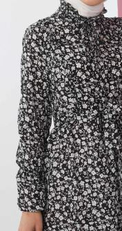 Dress Floral Black & White