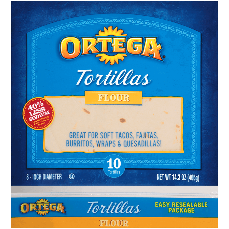 ORTEGA Tortillas Flour 10 Count 14.3OZ 405G