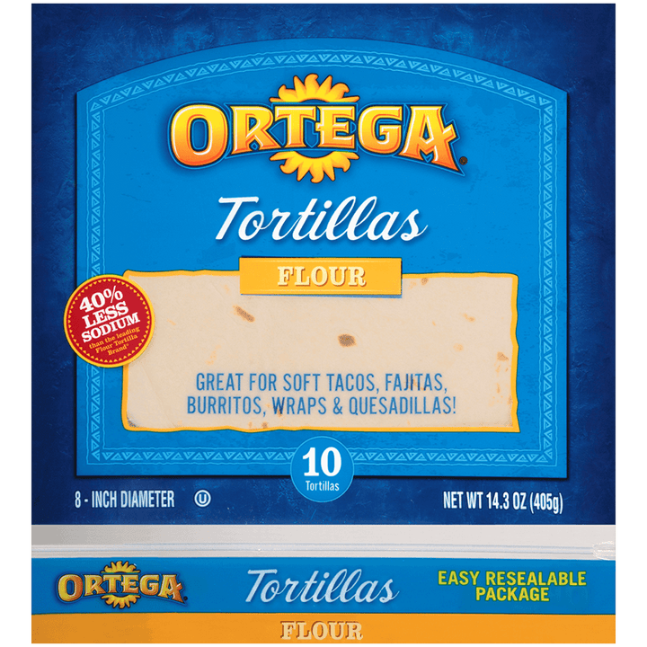 ORTEGA Tortillas Flour 10 Count 14.3OZ 405G