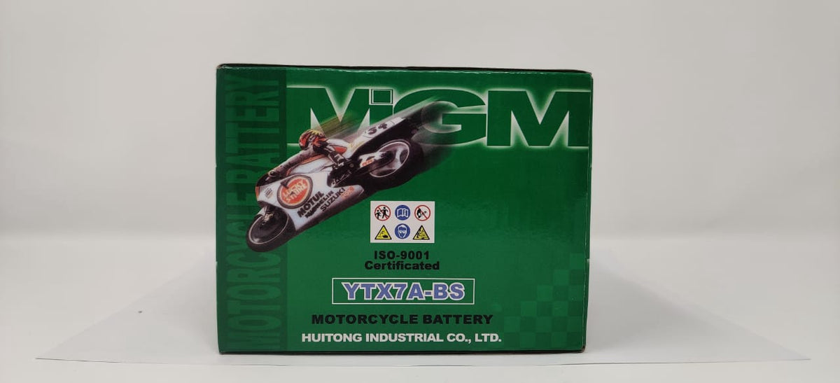 MIGM M/CYCLE Battery YTX7A-BS with Acid
