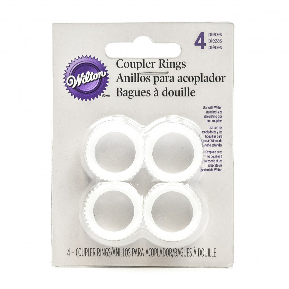 WILTON Baking Coupler Rings 4PCS 418-47306