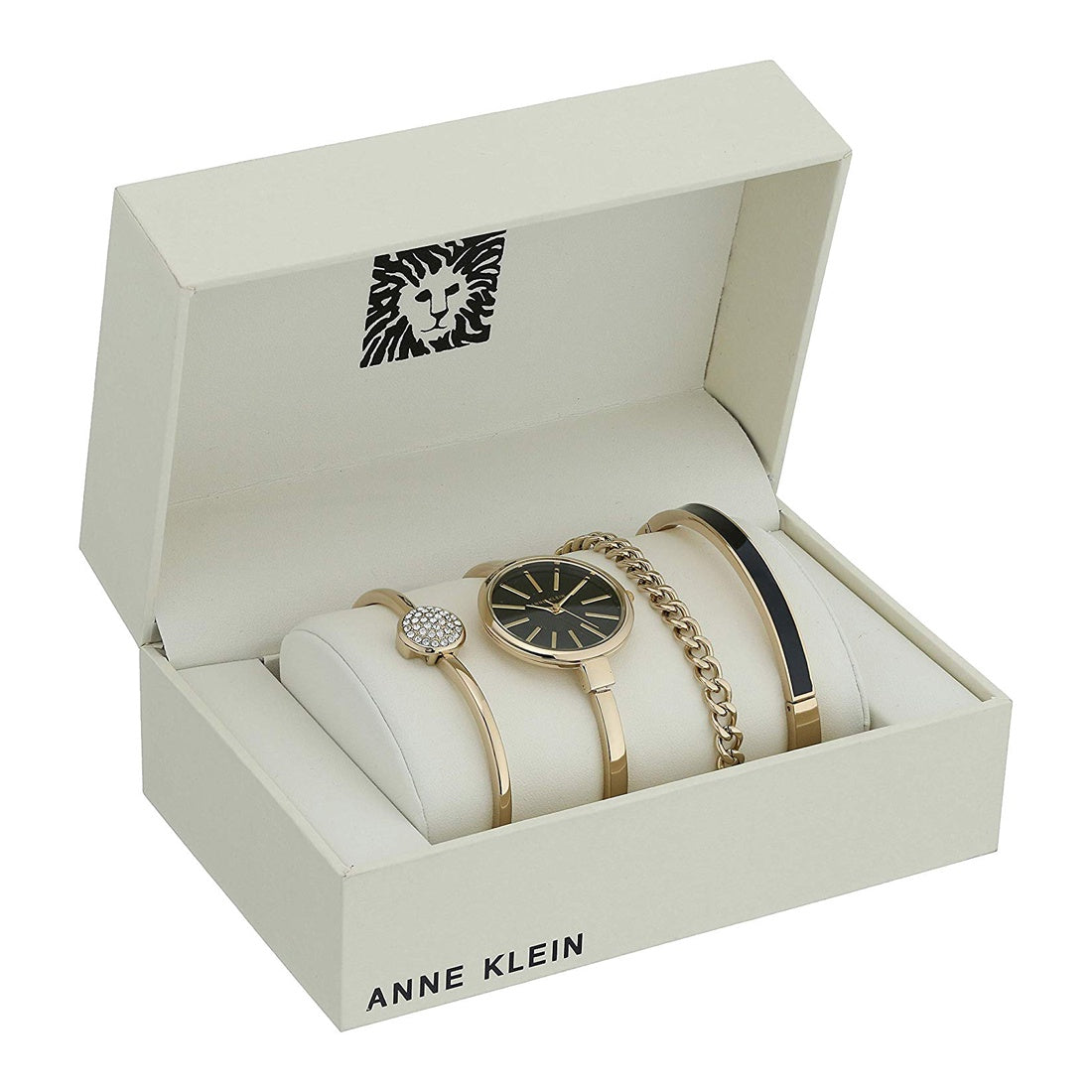 ANNE KLEIN Watch Set Women Swarovski Crystal Bracelet Set AK1470