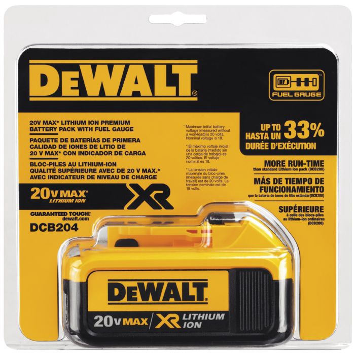 DEWALT Drill Gun Battery 20V 4AH DCB204