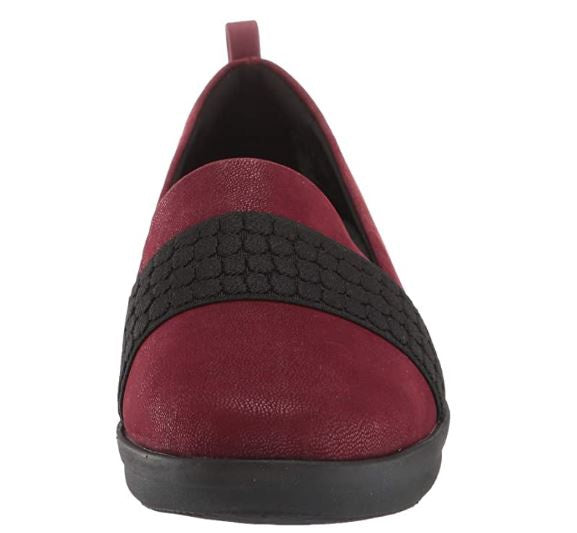 CLARKS Footwear Women Ayla Sloane Loafer Maroon Synthetic Nubuck