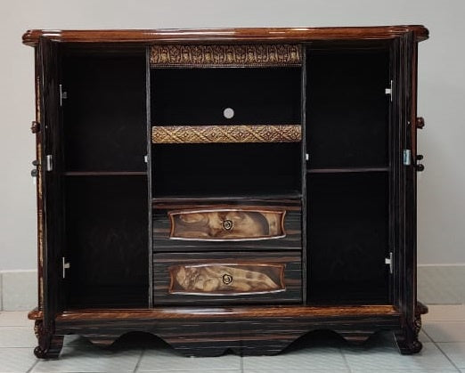 TV Stand 717 Wood with Cupboard