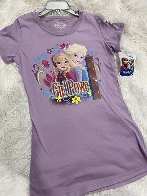 DISNEY Kids Tshirt Girls Frozen Purple