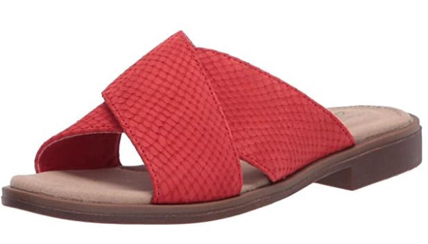 CLARKS Footwear Women's Declan Ivy Sandal Red
