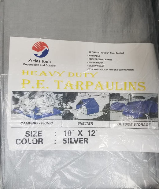 ATLAS Tarpaulin Silver 10' X 12'