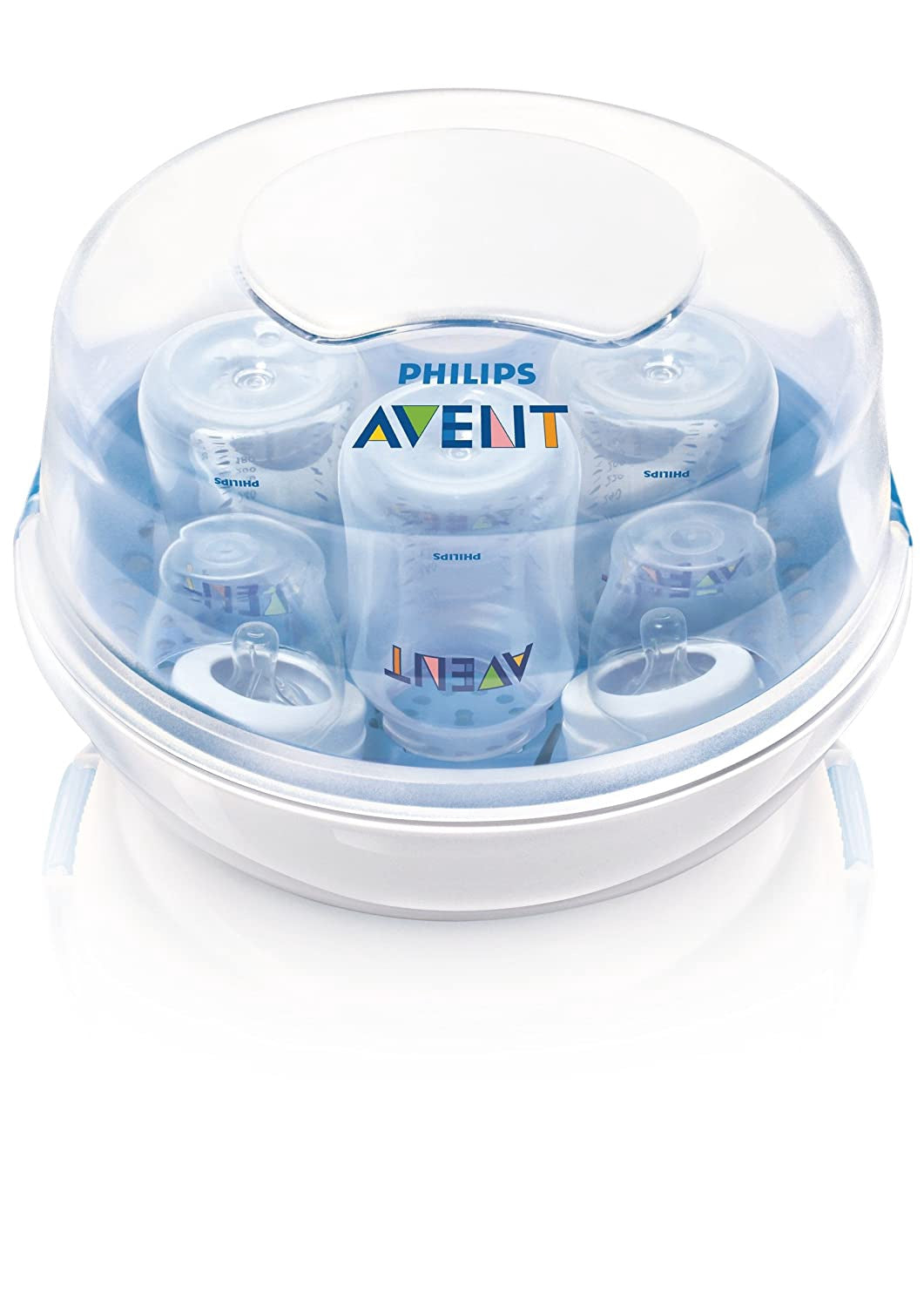 PHILIPS Baby Avent Microwave Steam Sterilizer for Baby Bottles, Pacifiers, Cups and More SCF281/05