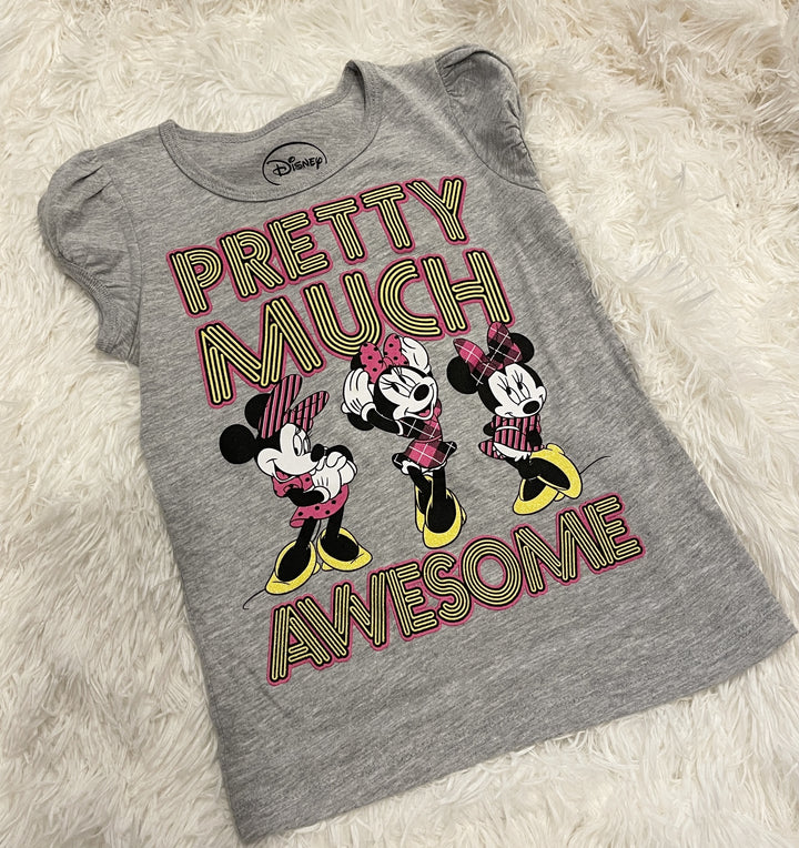 DISNEY Kids Tshirt Girls Grey Minnie