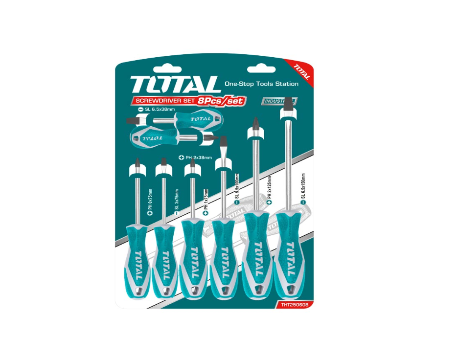 TOTAL Screwdriver Set 8PCS THT250608