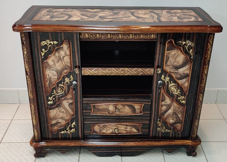 TV Stand 717 Wood with Cupboard