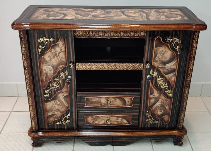 TV Stand 717 Wood with Cupboard