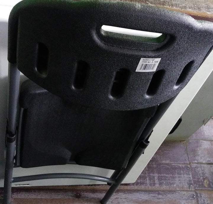 HOMESTAR Chair Plastic Black Folding 0-1WB