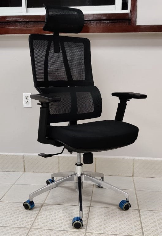 Chair Office Black with Head Rest H-001A