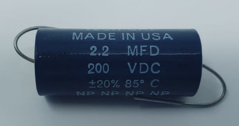 Capacitor N.p 200V 2.2UF Made IN Usa Black & Yellow