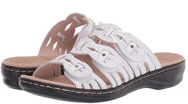 CLARKS Footwear Women's Leisa Faye Sandal White
