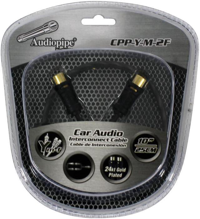 AUDIO PIPE Lead 1 Rca Male to 2 Rca Female 10" CPP-YM-2F Y Type Splitter