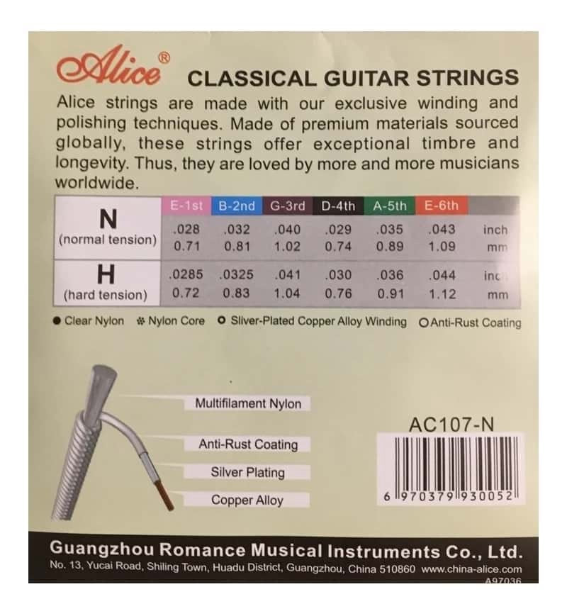 ALICE Guitar String AC107-N Classic Normal Tension