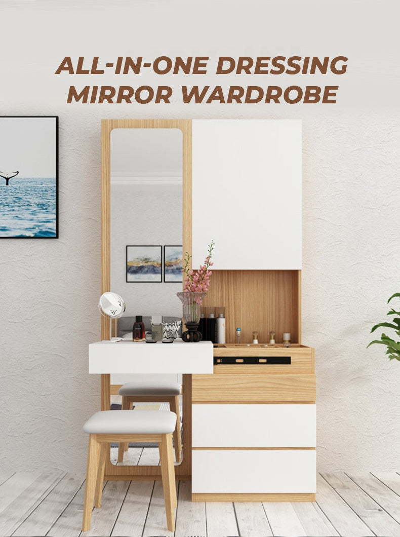 Dresser Mirror with Seat 1808
