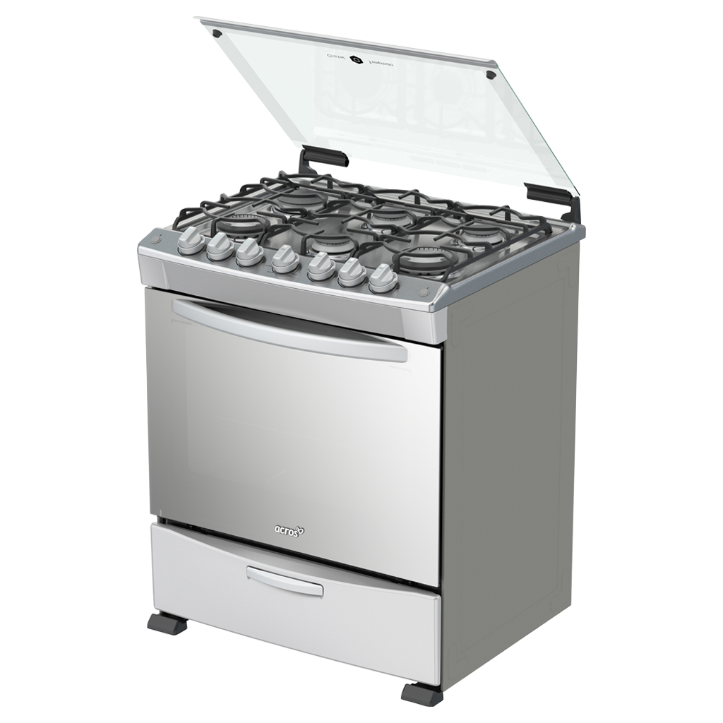 ACROS Stove 6 Burner LAF7701D 30" Silver 1Y