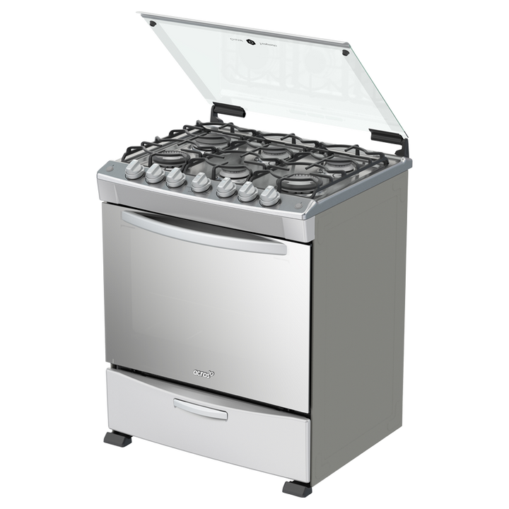 ACROS Stove 6 Burner LAF7701D 30" Silver 1Y