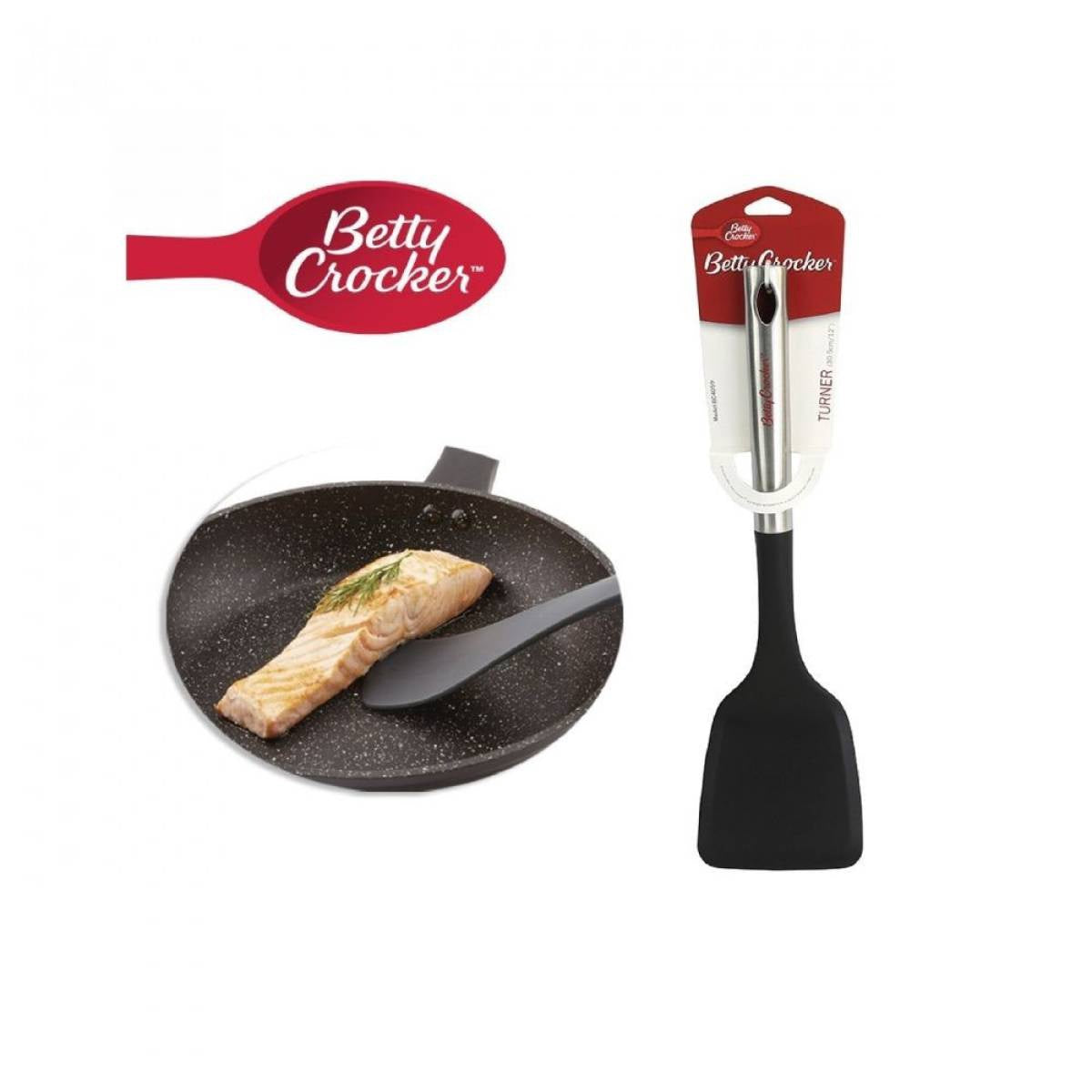 BETTY CROCKER Spatula Nylon BC4059 Turner with Stainless Steel Handle