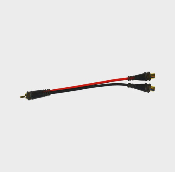 AUDIO PIPE Lead 1 Rca Male to 2 Rca Female 6" AMF-YM-2F Y Type Splitter