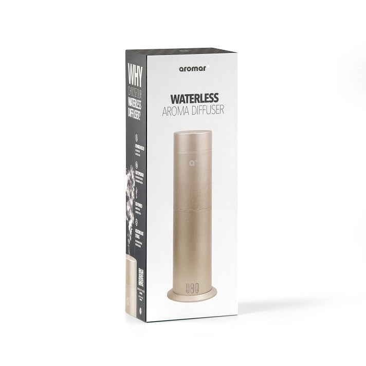 AROMAR Waterless Diffuser Cylinder Gold AP-3004